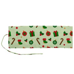 Illustration Festive Background Holiday Background Roll Up Canvas Pencil Holder (m) by Amaryn4rt