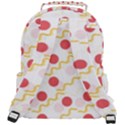 Illustration Abstract Line Pattern Dot Lines Decorative Rounded Multi Pocket Backpack View3