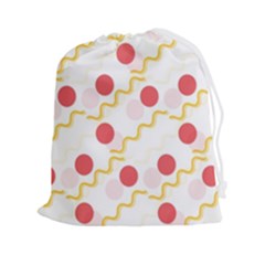 Illustration Abstract Line Pattern Dot Lines Decorative Drawstring Pouch (2xl) by Amaryn4rt