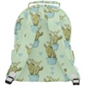 Background Pattern Green Cactus Flora Rounded Multi Pocket Backpack View3