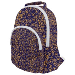 Pattern Illustration Spiral Pattern Texture Fractal Rounded Multi Pocket Backpack by Amaryn4rt