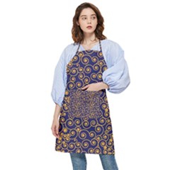 Pattern Illustration Spiral Pattern Texture Fractal Pocket Apron by Amaryn4rt