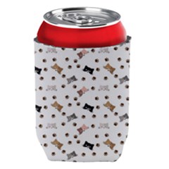 Illustration Cartoon Cat Paw Background Pattern Cute Can Holder by Amaryn4rt