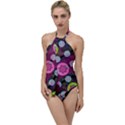 Background Circles Abstract Pattern Go with the Flow One Piece Swimsuit View1