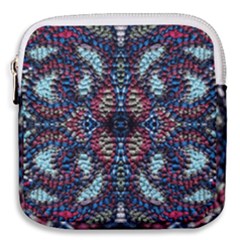Blue Onn Burgundy Mini Square Pouch by kaleidomarblingart