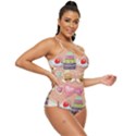 Illustration Seamless Pattern Standardize Retro Full Coverage Swimsuit View3