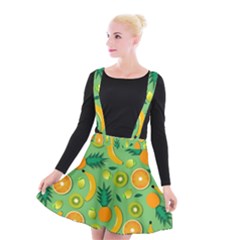 Fruit Tropical Pattern Design Art Suspender Skater Skirt by danenraven