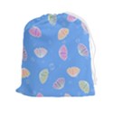 Illustration Seashell Clam Pattern Art Design Drawstring Pouch (2XL) View1