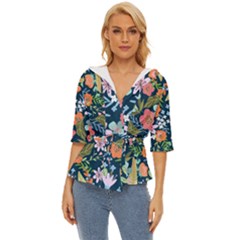 Flower Floral Background Painting Lightweight Drawstring Hooded Top by danenraven