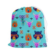 Illustration Design Gardening Texture Drawstring Pouch (2xl) by danenraven