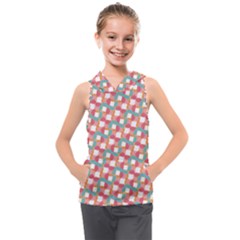 Patchwork Pastel Pattern Art Kids  Sleeveless Hoodie by danenraven