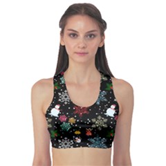 Illustration Xmas Christmas Thanks Giving Pattern Sports Bra by danenraven