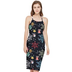 Illustration Xmas Christmas Thanks Giving Pattern Bodycon Cross Back Summer Dress by danenraven