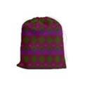 Illustration Argyle Pattern Argyle Background Drawstring Pouch (Large) View1