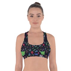 Happy New Year Christmas Xmast Background Cross Back Sports Bra by danenraven
