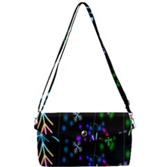 Snowflakes Lights Removable Strap Clutch Bag by artworkshop