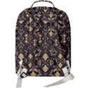 Vintage Batik Art Architecture Pattern Double Compartment Backpack View3