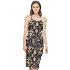 Vintage Batik Art Architecture Pattern Bodycon Cross Back Summer Dress by Ravend