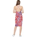 Leaf Red Point Flower White Bodycon Cross Back Summer Dress View2