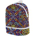 Mosaic Pattern Background Zip Bottom Backpack View1