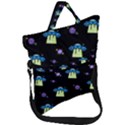Illustration Cosmos Cosmo Rocket Spaceship -ufo Fold Over Handle Tote Bag View1