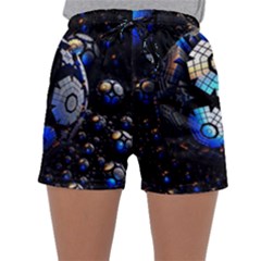 Illustration Tech Galaxy Robot Bot Science Sleepwear Shorts by danenraven