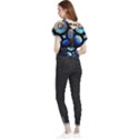 Illustration Tech Galaxy Robot Bot Science Butterfly Chiffon Blouse View2