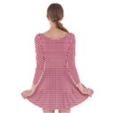 Red Gingham Check Long Sleeve Skater Dress View2