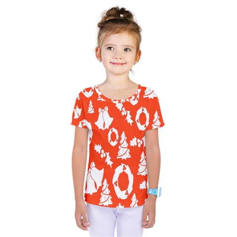 Orange  Card Christmas December Kids  One Piece Tee by artworkshop
