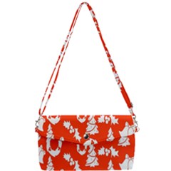 Orange  Card Christmas December Removable Strap Clutch Bag by artworkshop