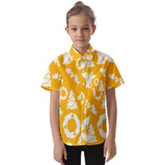 Orang Card Christmas Kids  Short Sleeve Shirt by artworkshop