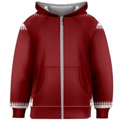 Christmas Red Graphic Kids  Zipper Hoodie Without Drawstring by artworkshop