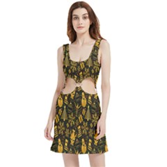 Christmas Background Seamless Velvet Cutout Dress by artworkshop