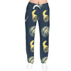 Vintage Vegetables Zucchini  Women Velvet Drawstring Pants by ConteMonfrey