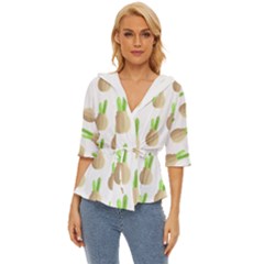 Succulent Vases  Lightweight Drawstring Hooded Top by ConteMonfrey