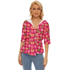 Little Flowers Garden   Lightweight Drawstring Hooded Top by ConteMonfrey