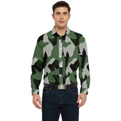 Illustration Camouflage Camo Army Soldier Abstract Pattern Men s Long Sleeve  Shirt by danenraven