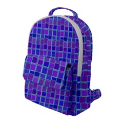 Background Mosaic Purple Blue Flap Pocket Backpack (large) by danenraven