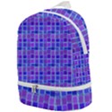 Background Mosaic Purple Blue Zip Bottom Backpack View1