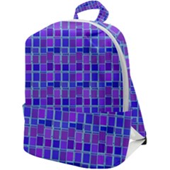 Background Mosaic Purple Blue Zip Up Backpack by danenraven