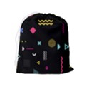 Geometric Art Colorful Shape Drawstring Pouch (XL) View2