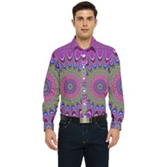 Art Mandala Design Ornament Flower Men s Long Sleeve  Shirt by Ravend