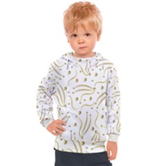Illustration Pattern Seamless Golden 3d Kids  Hooded Pullover by danenraven