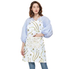 Illustration Pattern Seamless Golden 3d Pocket Apron by danenraven