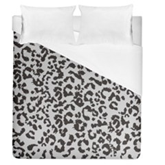Leopard Print Gray Theme Duvet Cover (queen Size) by ConteMonfreyShop