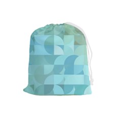 Geometric Ocean   Drawstring Pouch (large) by ConteMonfreyShop