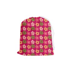 Little Flowers Garden   Drawstring Pouch (medium) by ConteMonfreyShop