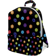 Chakra Yoga Symbol Template Zip Up Backpack by Wegoenart