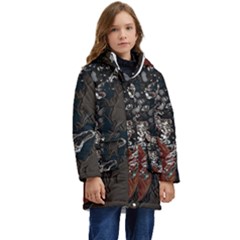 Fresh Water Tomatoes Kid s Hooded Longline Puffer Jacket by ConteMonfrey