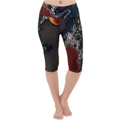 Fresh Water Tomatoes Lightweight Velour Cropped Yoga Leggings by ConteMonfrey